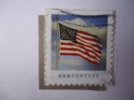 Stamps United States -  Bandera - USA.