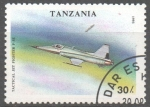 Sellos de Africa - Tanzania -  NORTHRUP  F - 5E  AVION  CAZA