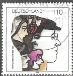 Stamps Germany -  Centenario de nacimiento de Bertolt Brecht,escritor y director.