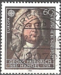 Stamps Germany -  Europa-CEPT.Georg Friedrich Händel (1685-1759), compositor.