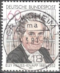 Stamps Germany -  Centenario del nacimiento de Elly Heuss-Knapp (reformador social).