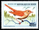 Stamps Benin -  LUSCINIA  MEGARHYNCHOS