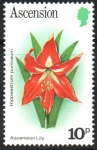 Stamps United Kingdom -  LIRIO  DE  LA  ASCENSION