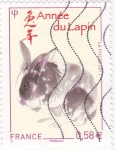 Stamps France -  AÑO DEL CONEJO