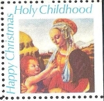 Stamps United States -  Santa Infancia,Feliz Navidad.