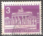 Stamps Germany -  Edificios y monumentos de Berlín. Puerta de Brandenburgo.