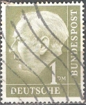 Stamps Germany -  Prof. Dr. Theodor Heuss 1884-1963(c), primer presidente alemán.