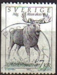 Sellos de Europa - Suecia -  SUECIA Sweden Sverige 1992 Scott 1934 Sello Serie Fauna Alce