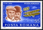 Stamps Romania -  Pioneers of Aviation. Wright Brothers - Flyer I (1903)