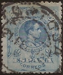 Sellos de Europa - Espaa -  Alfonso XIII  Tipo Medallón  1909 25 cents