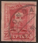 Sellos de Europa - Espaa -  Alfonso XIII. Tipo Vaquer  1922 25 cents Tipo II S.dent