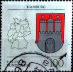 Stamps Germany -  Scott#1704 ma3s intercambio, 0,55 usd, 100 cent. 1992