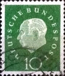 Stamps Germany -  Scott#794 intercambio, 0,20 usd, 10 cents. 1959