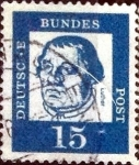 Stamps Germany -  Scott#828 intercambio, 0,20 usd, 15 cents. 1961