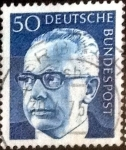 Stamps Germany -  Scott#1033 intercambio, 0,20 usd, 50 cents. 1971