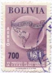 Sellos del Mundo : America : Bolivia : Conmemoracion del VII periodo de Sesiones de la CEPAL en La Paz