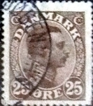 Sellos de Europa - Dinamarca -  Scott#106 intercambio, 0,45 usd, 25 cents. 1913