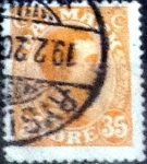 Stamps Denmark -  Scott#114 intercambio, 0,50 usd, 35 cents. 1913