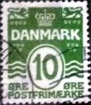 Stamps Denmark -  Scott#94 intercambio, 0,25 usd, 10 cents. 1921