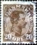 Sellos de Europa - Dinamarca -  Scott#104 intercambio, 0,25 usd, 20 cents. 1921