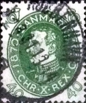 Stamps Denmark -  Scott#219 intercambio, 1,00 usd, 40 cents. 1930