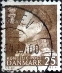 Stamps Denmark -  Scott#384 intercambio, 0,20 usd, 25 cents. 1963