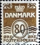 Stamps Denmark -  Scott#690 intercambio, 0,50 usd, 80 cents. 1985