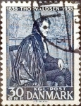 Stamps Denmark -  Scott#266 intercambio, 0,50 usd, 30 cents. 1938