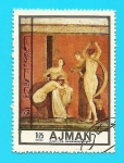 Sellos de Asia - Emiratos rabes Unidos -  AJMAN - la flagelación - Villa del misterio - Arte Romano - Pompeya