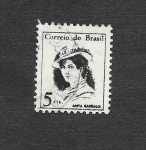 Sellos de America - Brasil -  1039 - Anita Garibaldi