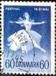 Stamps Denmark -  Scott#401 intercambio, 0,20 usd, 60 cents. 1962