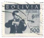 Sellos de America - Bolivia -  Homenaje al violinista boliviano - Jaime Laredo Unzueta