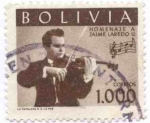 Sellos del Mundo : America : Bolivia : Homenaje al violinista boliviano - Jaime Laredo Unzueta