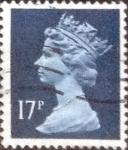 Stamps United Kingdom -  Scott#MH98 intercambio, 0,35 usd, 17 p. 1990