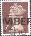 Stamps United Kingdom -  Scott#MH55 intercambio, 0,35 usd, 5 p. 1988