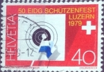 Stamps Switzerland -  Scott#672 intercambio, 0,25 usd, 40 cents. 1979