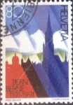 Sellos de Europa - Suiza -  Scott#889 intercambio, 0,60 usd, 80 cents. 1991