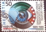 Stamps Switzerland -  Scott#831 intercambio, 0,25 usd, 50 cents. 1989