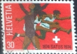 Stamps Switzerland -  Scott#587 m4b intercambio, 0,20 usd, 30 cents. 1974