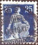 Stamps Switzerland -  Scott#133 intercambio, 0,65 usd, 25 cents. 1908