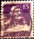 Stamps Switzerland -  Scott#172 intercambio, 0,20 usd, 15 cents. 1914