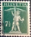 Stamps Switzerland -  Scott#163 intercambio, 3,25 usd, 7,5 cents. 1928