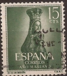 Stamps Spain -  Año Mariano  1954  15 cents