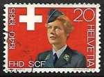 Stamps Switzerland -  Woman in uniform of the FHD