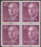 Stamps : Europe : Spain :  General Franco  1955  40 cent