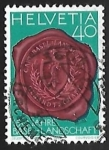 Sellos de Europa - Suiza -  Seal with Canton Basel coat of arms