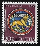 Sellos de Europa - Suiza -  Zodiaco - Leo