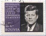 Sellos de America - Bolivia -  En Homenaje al presidente John F. Kennedy en el V aniversario de su muerte