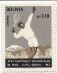 Sellos del Mundo : America : Bolivia : Conmemoracion del XXXII Campeonato sudamericano de tenis realizado en La Paz