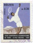 Sellos del Mundo : America : Bolivia : Conmemoracion del XXXII Campeonato sudamericano de tenis realizado en La Paz